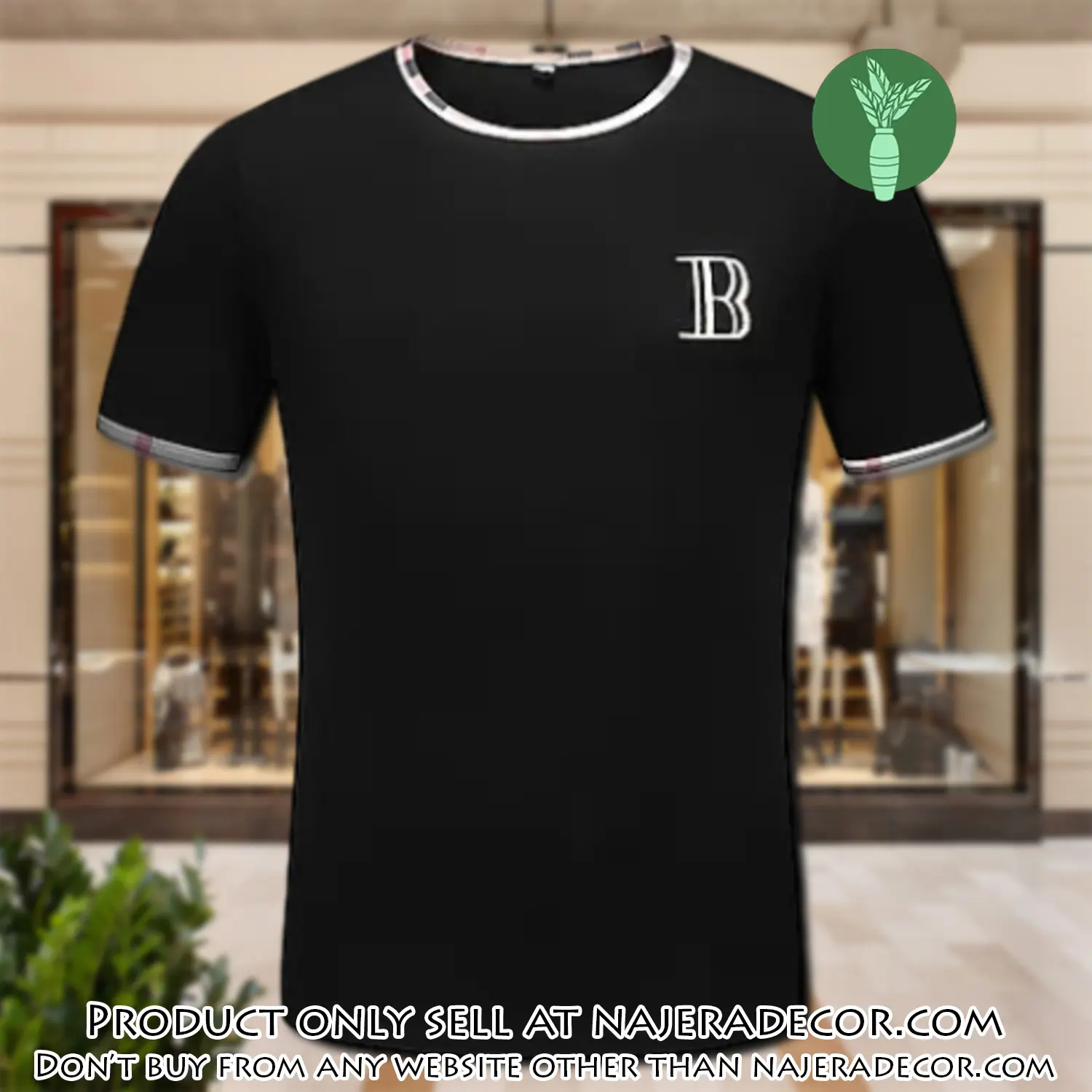 Burberry black luxury brand unisex tshirt outfit for men women njr2934966